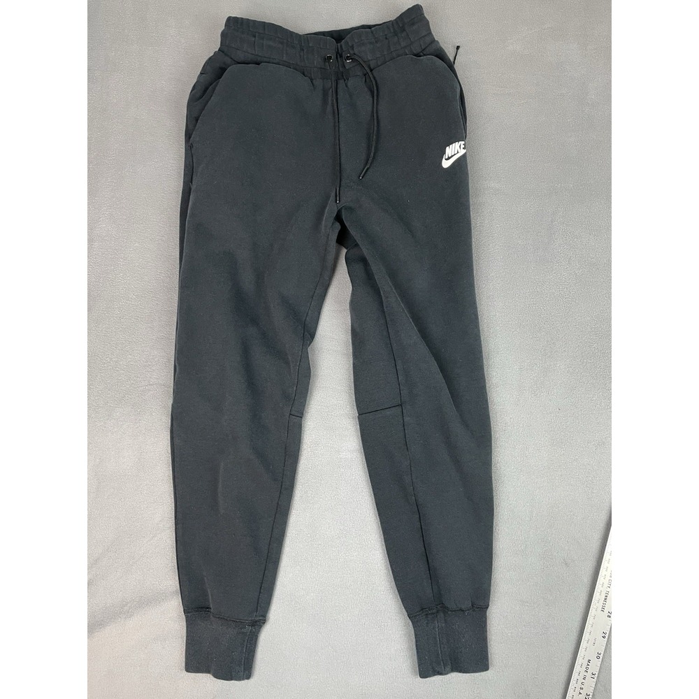 Nike Sweatpants Boys XS Black Lightweight Drawstring Baggy Loose Fit Joggers